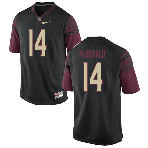 Men #14 Nolan Mcdonald Florida State Seminoles College Football Jerseys Sale-Black
